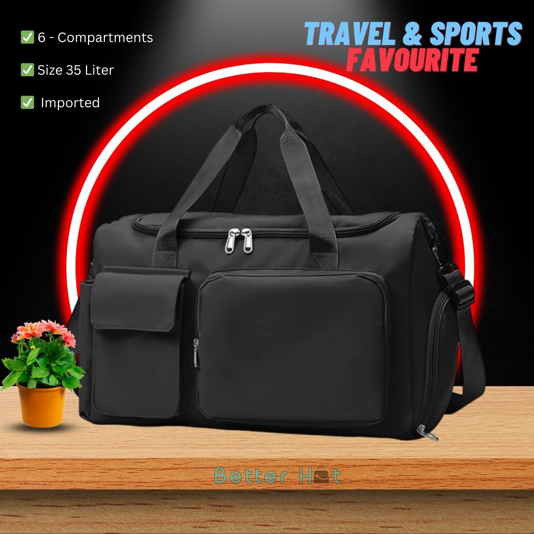 Better Hut's Multi-Compartment Unisex Sporty-Travel Bag