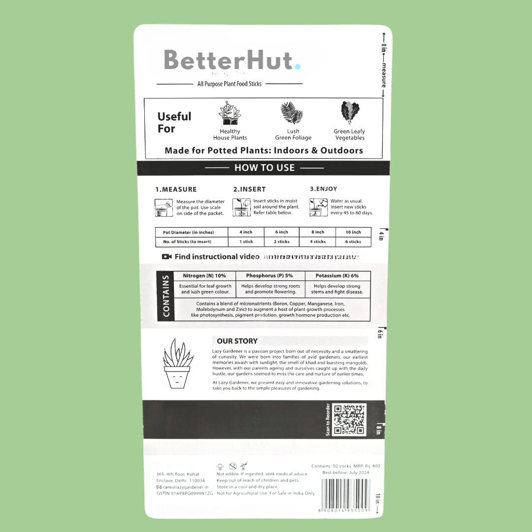 Better Hut Organic Plant Growth Fertilizer Magic Sticks