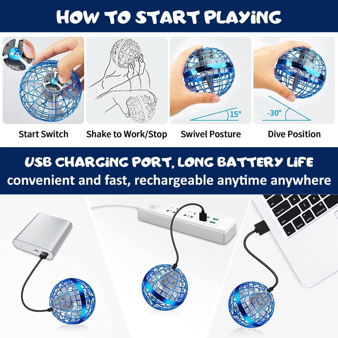 Flying RGB Boomerang Ball for Adults & Kids