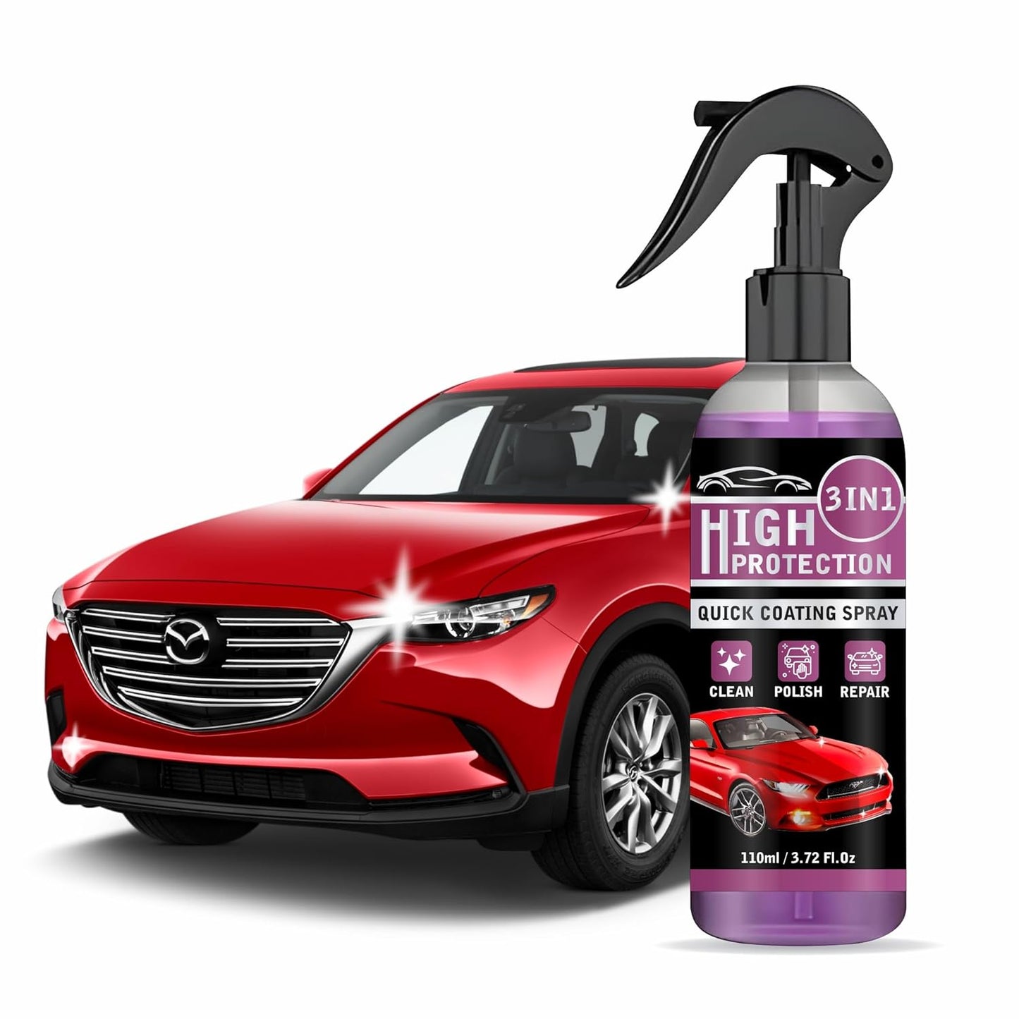Hydrophobic Ceramic Coating Spray for Car, Bike & Scooter - BUY 1 GET 1 FREE