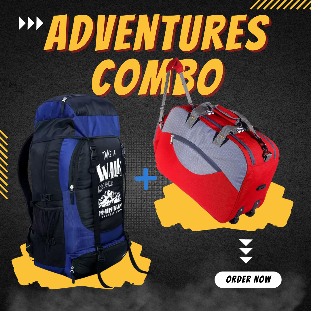 Adventure Travel Combo by BH Bags | Trekking + Trolly Bag Combo