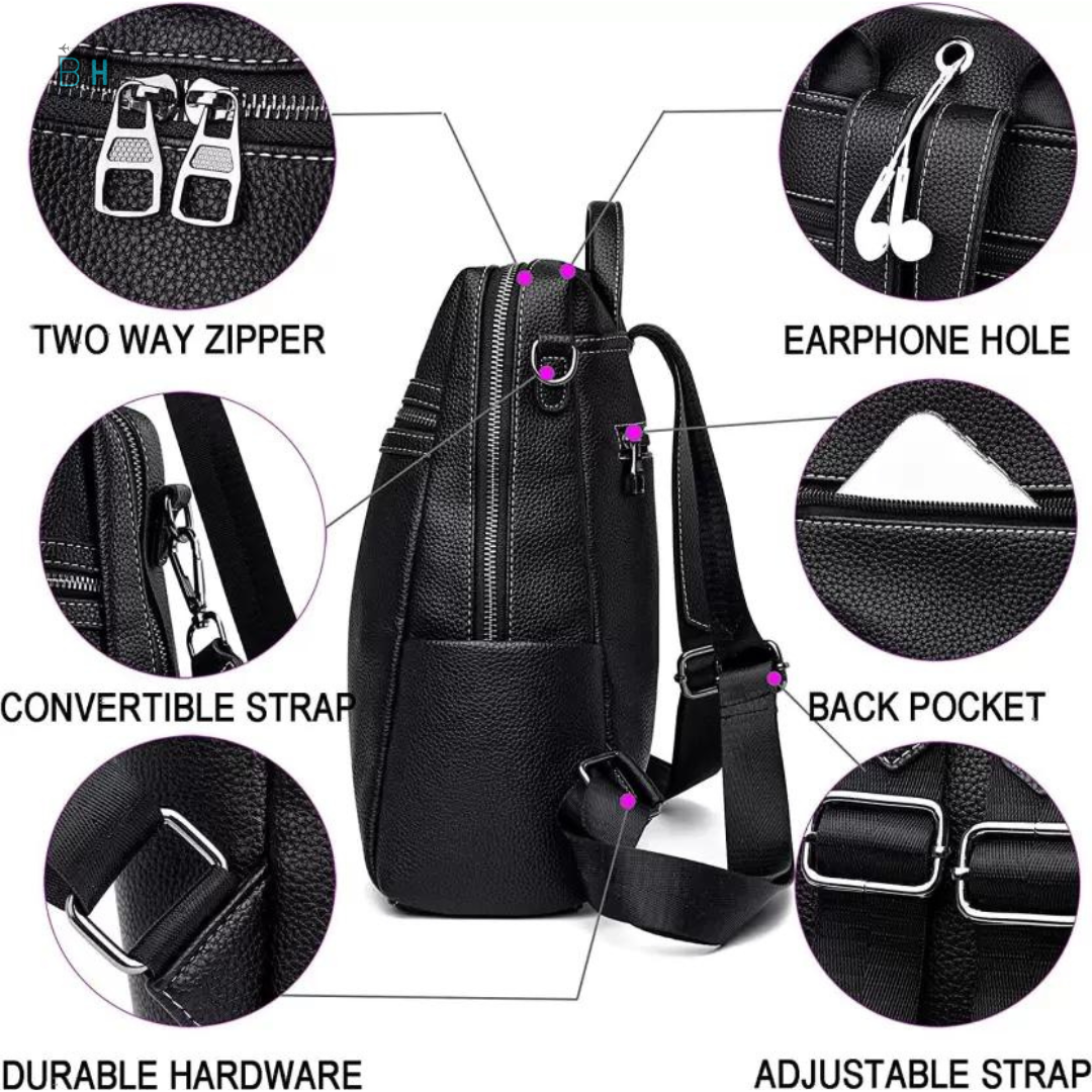Stylish Faux Leather backpack for women - Daily Travel use