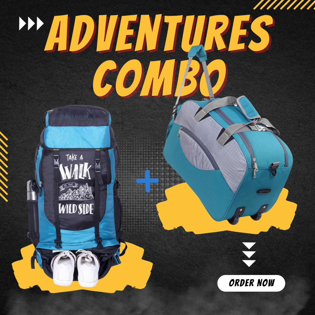 Adventure Travel Combo by BH Bags | Trekking + Trolly Bag Combo