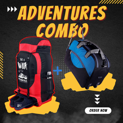 Adventure Travel Combo by BH Bags | Trekking + Trolly Bag Combo