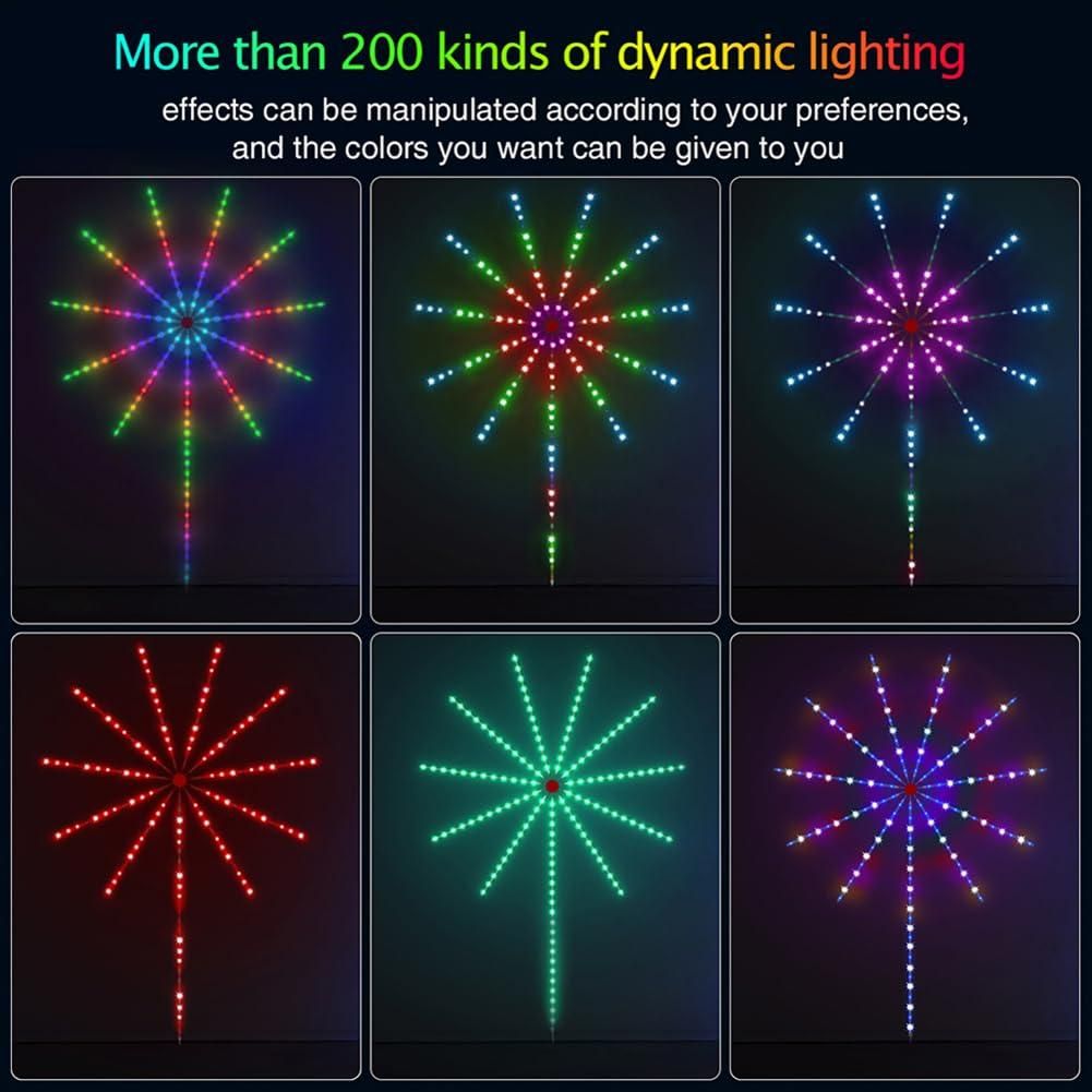 Smart LED Fireworks Light - Remote and App Control