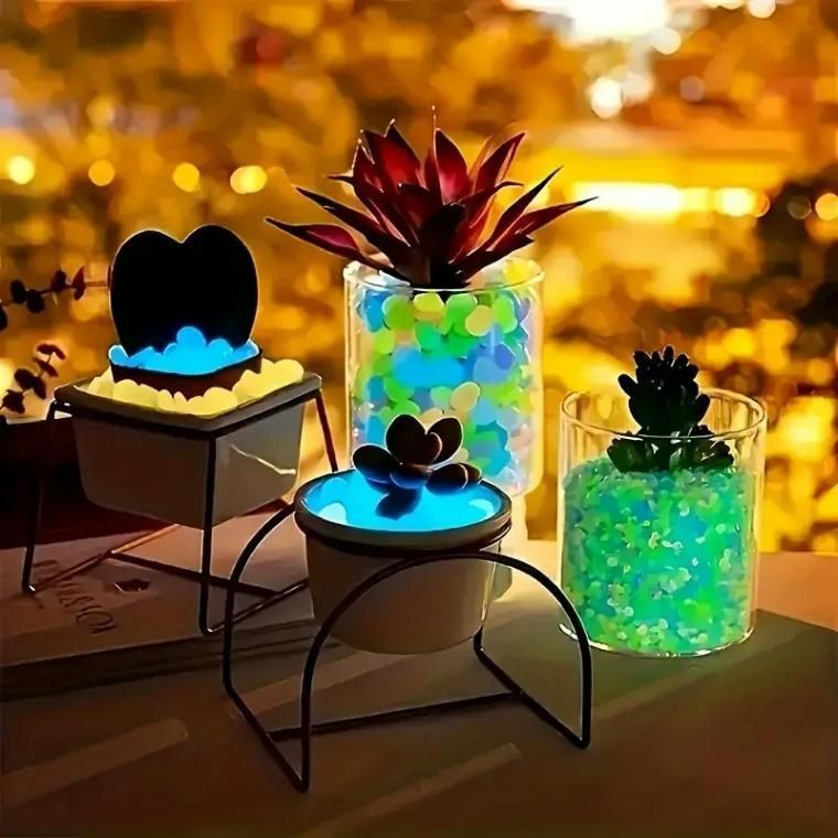 Premium Colorful Luminas Night Pebbles (100 Pcs)
