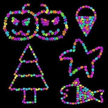Premium Colorful Luminas Night Pebbles (100 Pcs)
