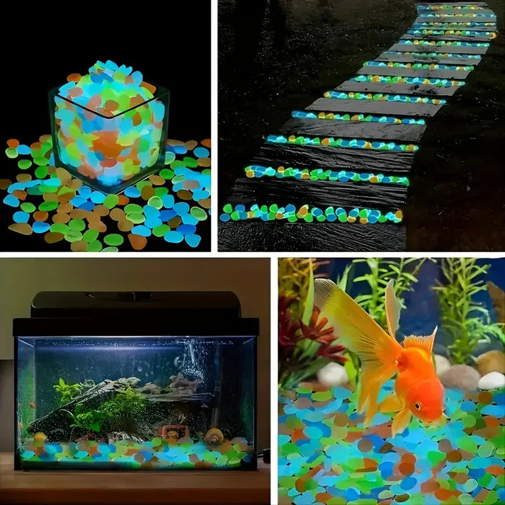 Premium Colorful Luminas Night Pebbles (100 Pcs)