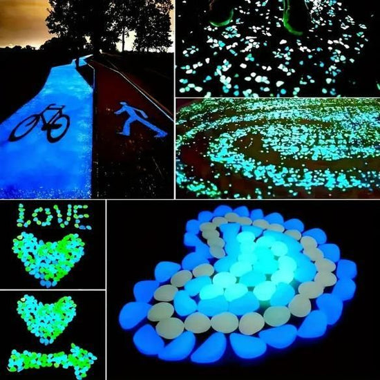 Premium Colorful Luminas Night Pebbles (100 Pcs)