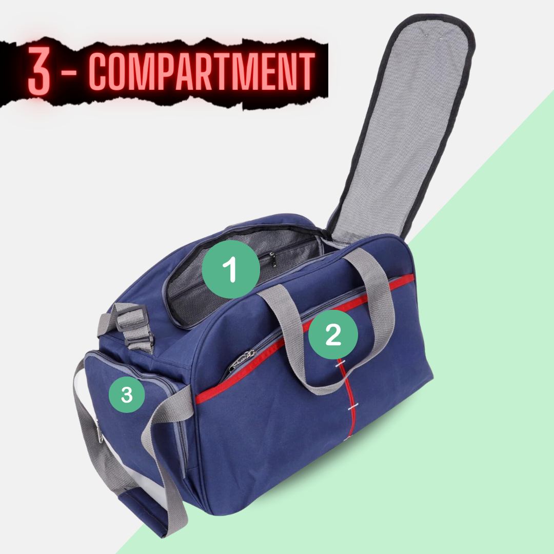 3 Compartment Travel Bag With Trolly - 1 Year Brand Warranty