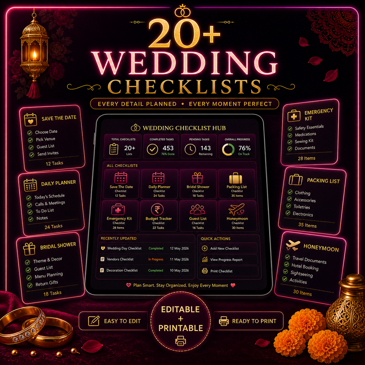 All in one Wedding Management Toolkit (Mobile + PC)