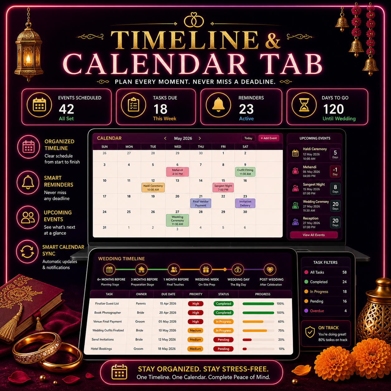 All in one Wedding Management Toolkit (Mobile + PC)