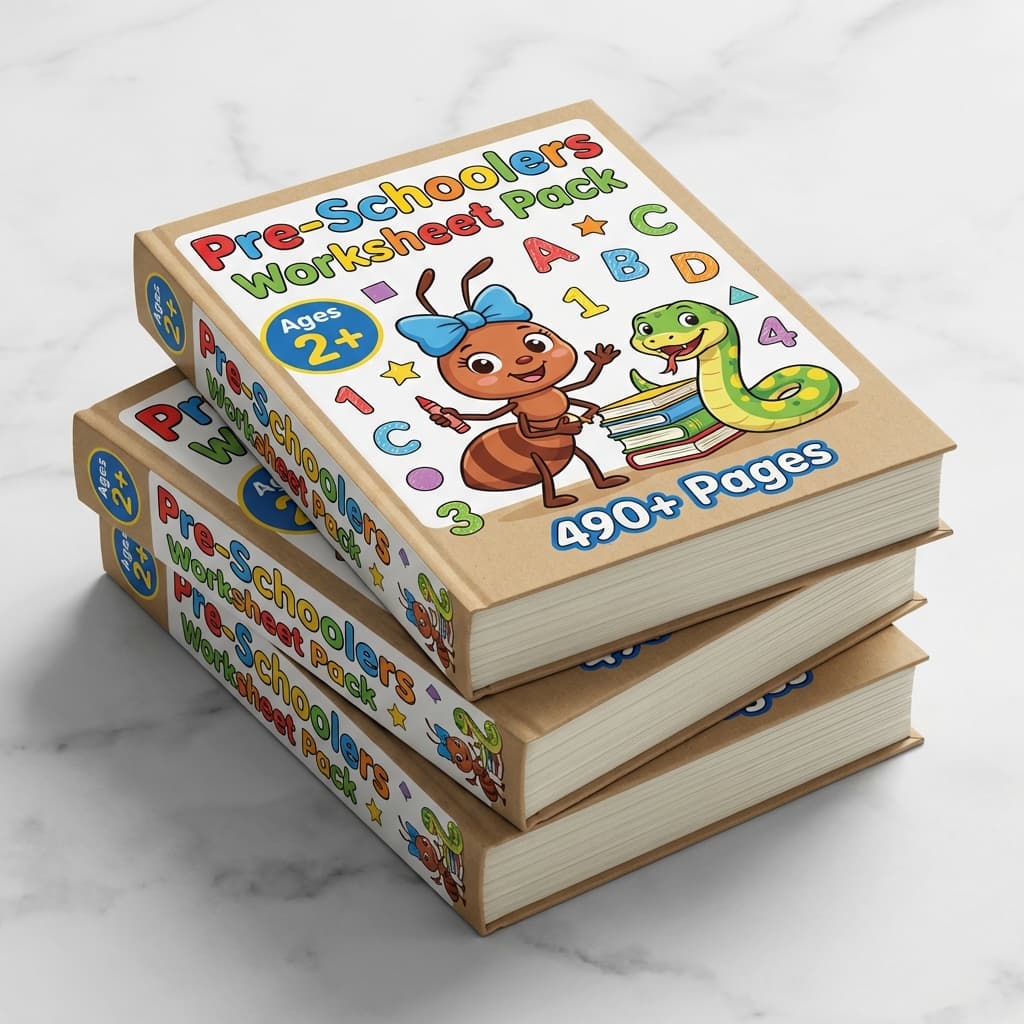 Pre-Schoolers 20 Weeks Worksheets Bundle for Age 2 - 6