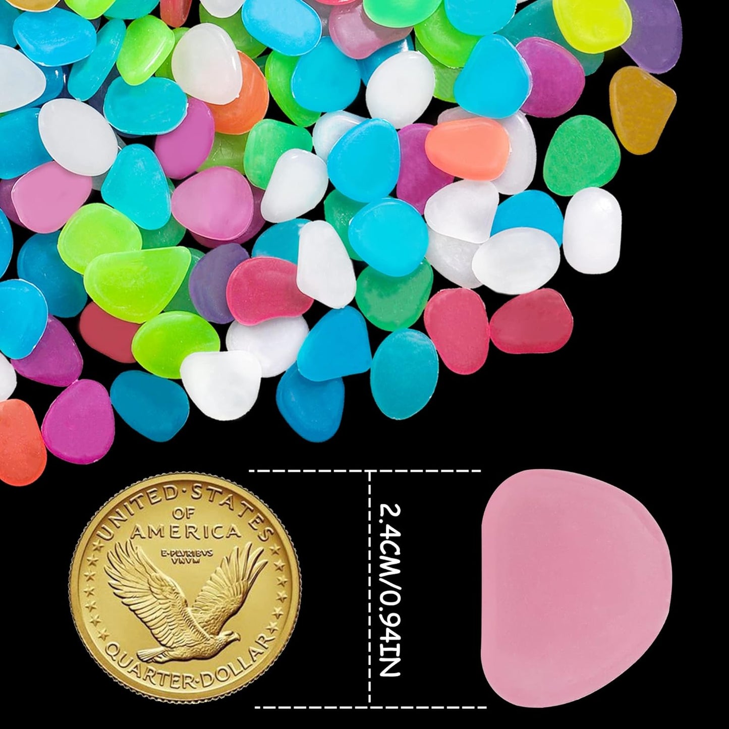 Luminous Stones – Mixed Color Glow Rocks