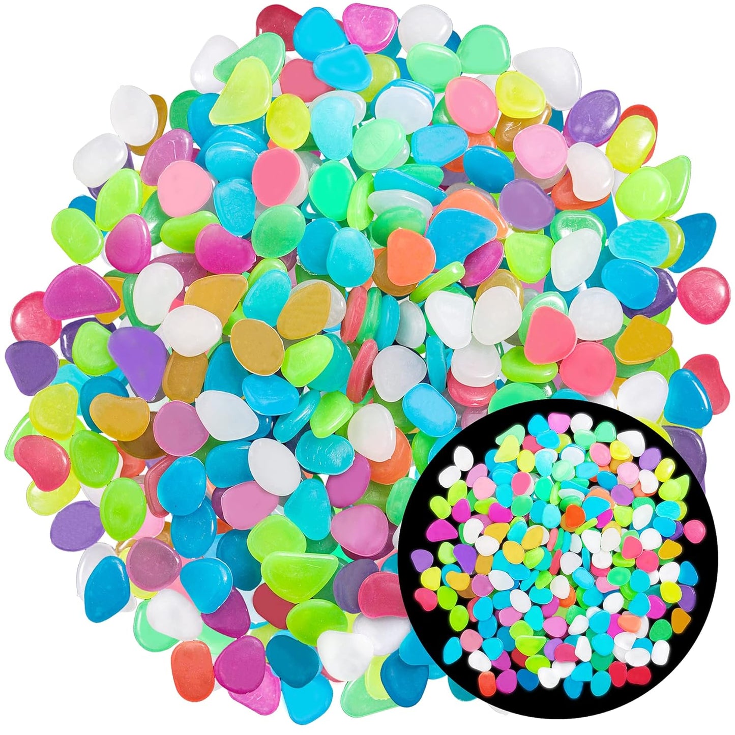 Luminous Stones – Mixed Color Glow Rocks
