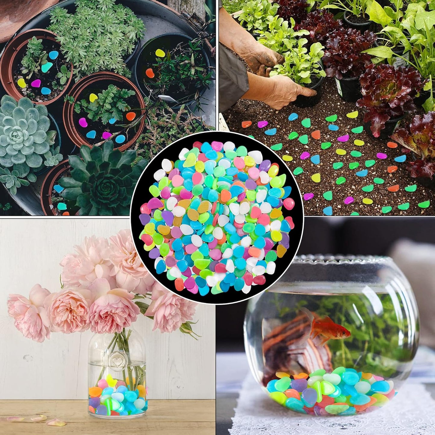 Luminous Stones – Mixed Color Glow Rocks